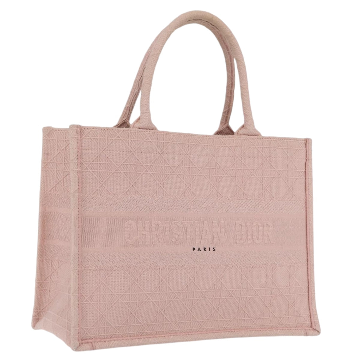 Christian Dior Book Tote Tote Bag Canvas Pink Auth ep16706M
