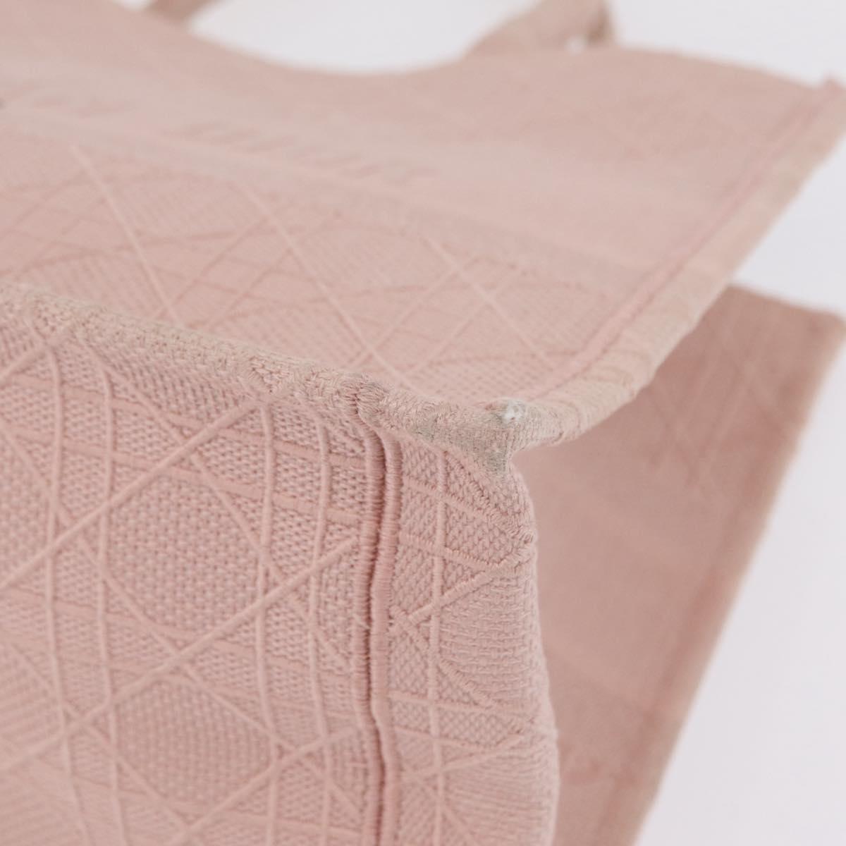 Christian Dior Book Tote Tote Bag Canvas Pink Auth ep16706M
