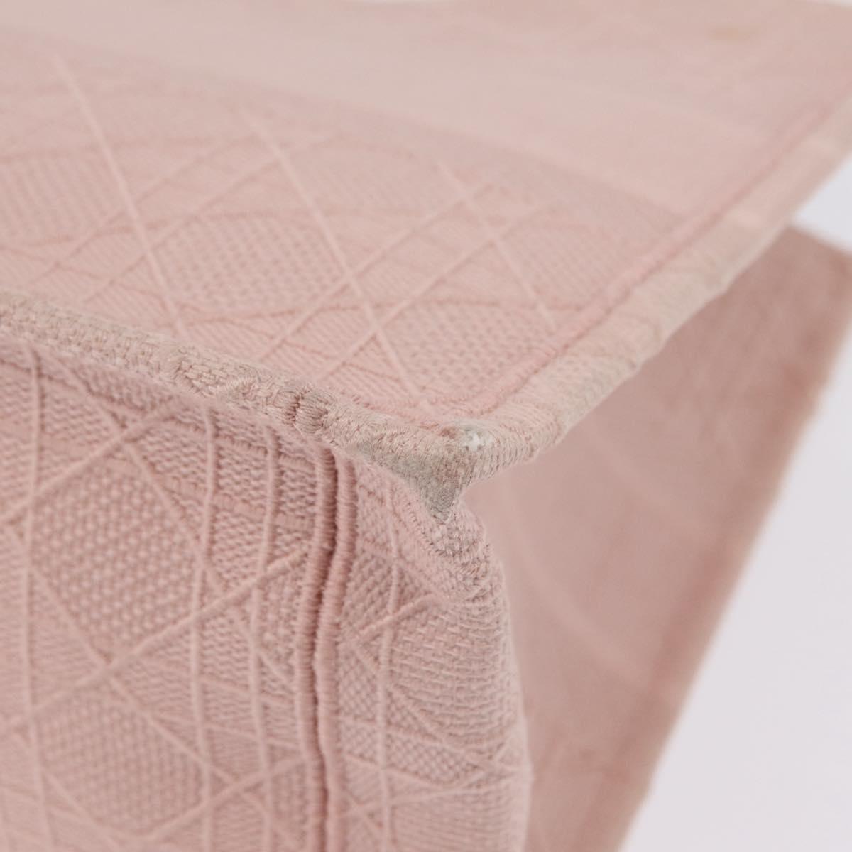 Christian Dior Book Tote Tote Bag Canvas Pink Auth ep16706M