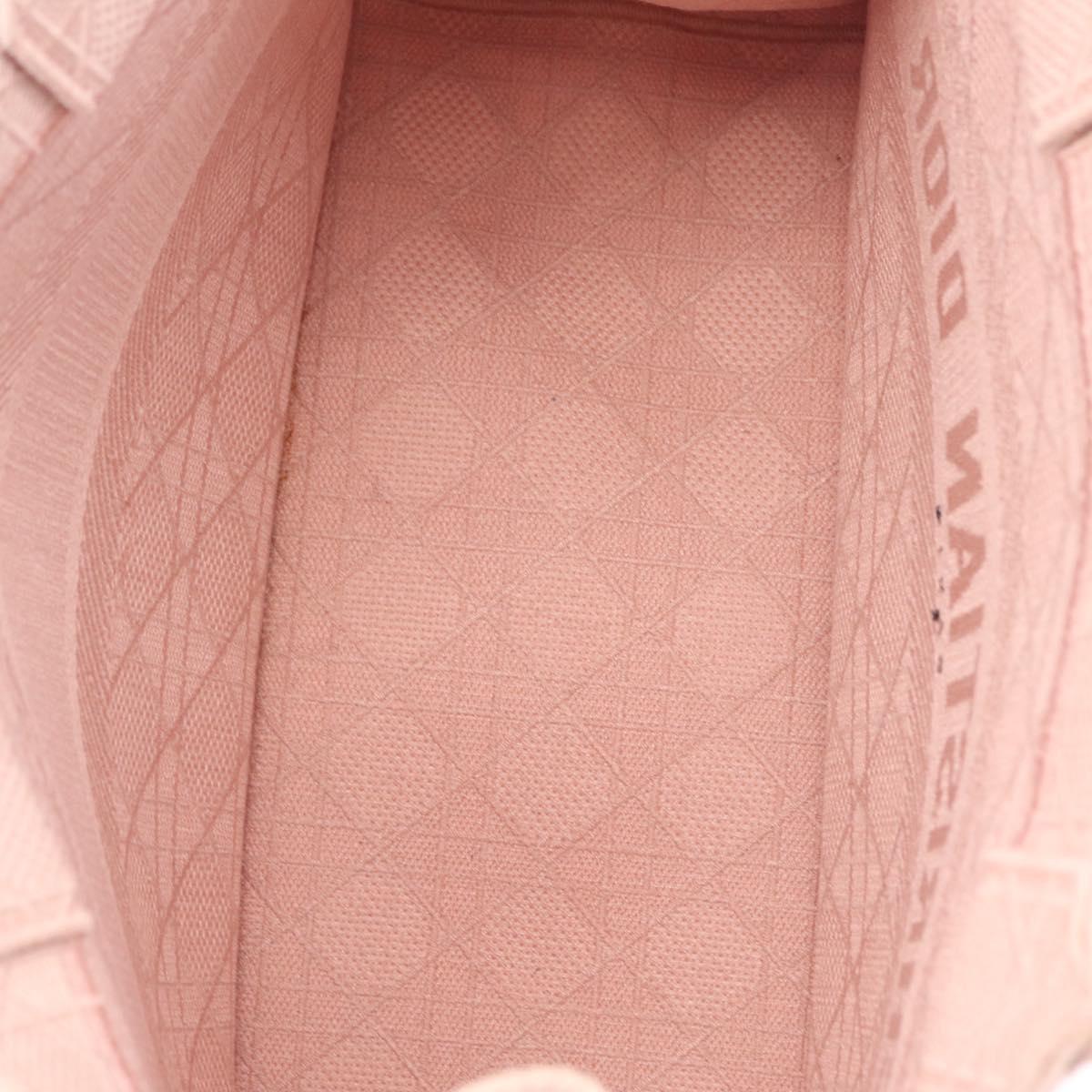 Christian Dior Book Tote Tote Bag Canvas Pink Auth ep16706M