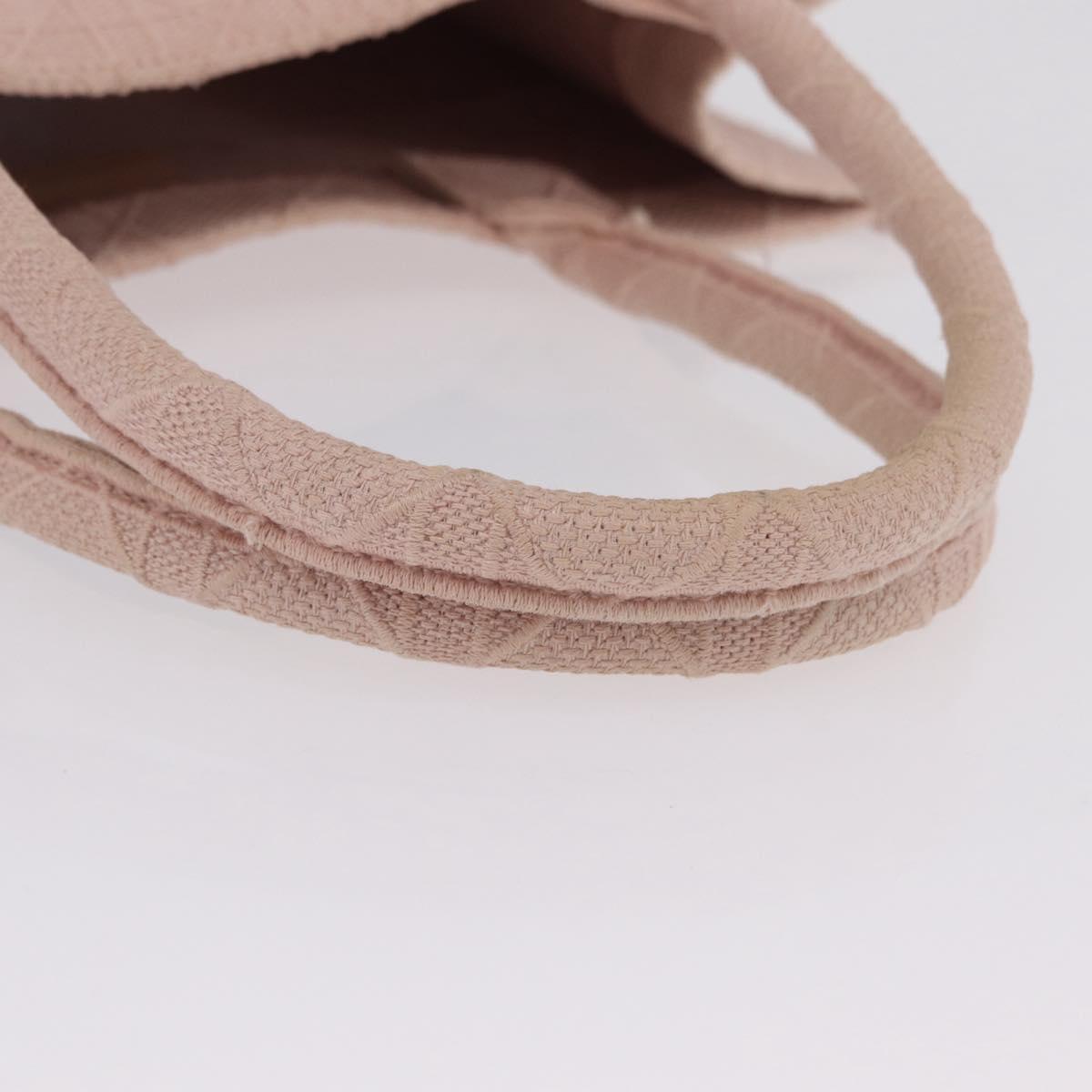 Christian Dior Book Tote Tote Bag Canvas Pink Auth ep16706M