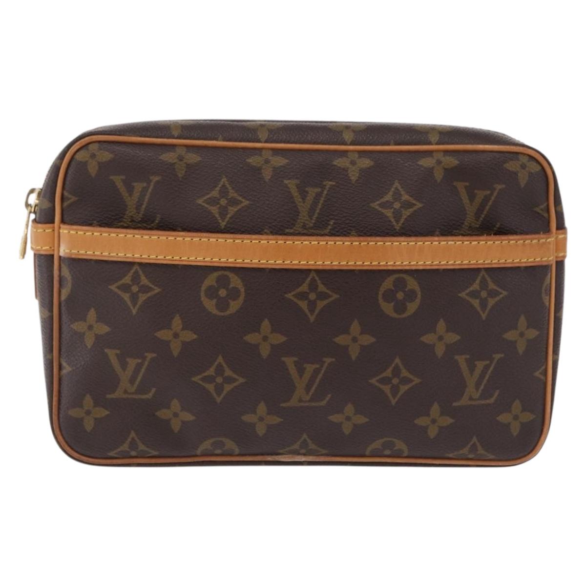 LOUIS VUITTON Monogram Compiegne 23 Clutch Bag M51847 LV Auth ep16750A