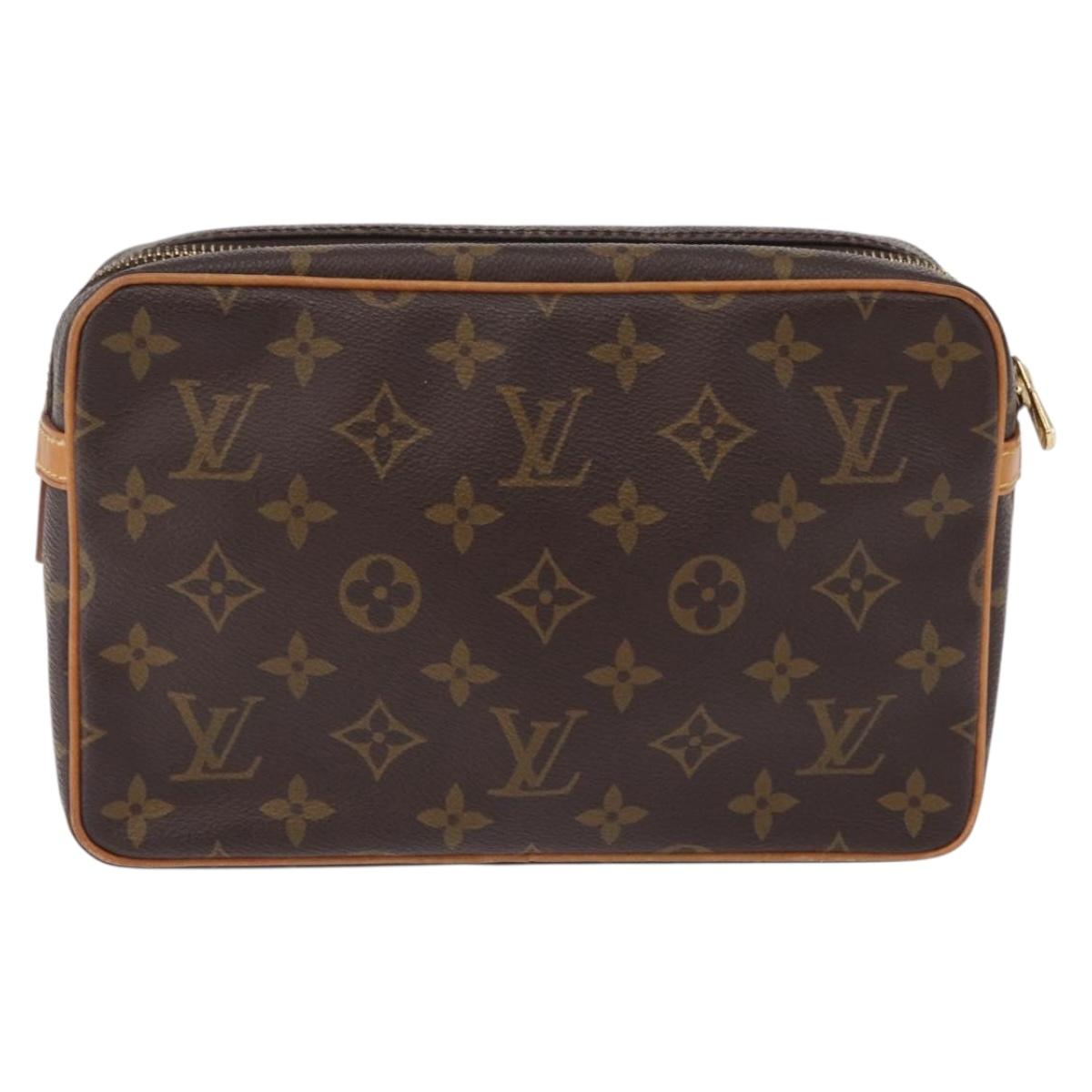LOUIS VUITTON Monogram Compiegne 23 Clutch Bag M51847 LV Auth ep16750A