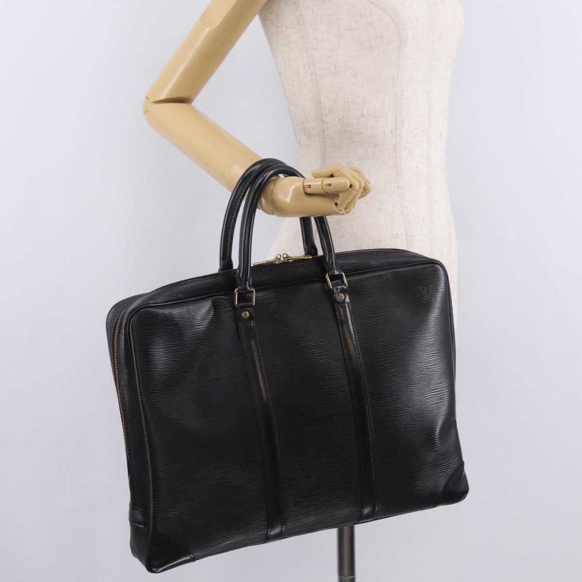LOUIS VUITTON Epi Porte Documents Voyage Business Bag Black M54472 Auth ep16753