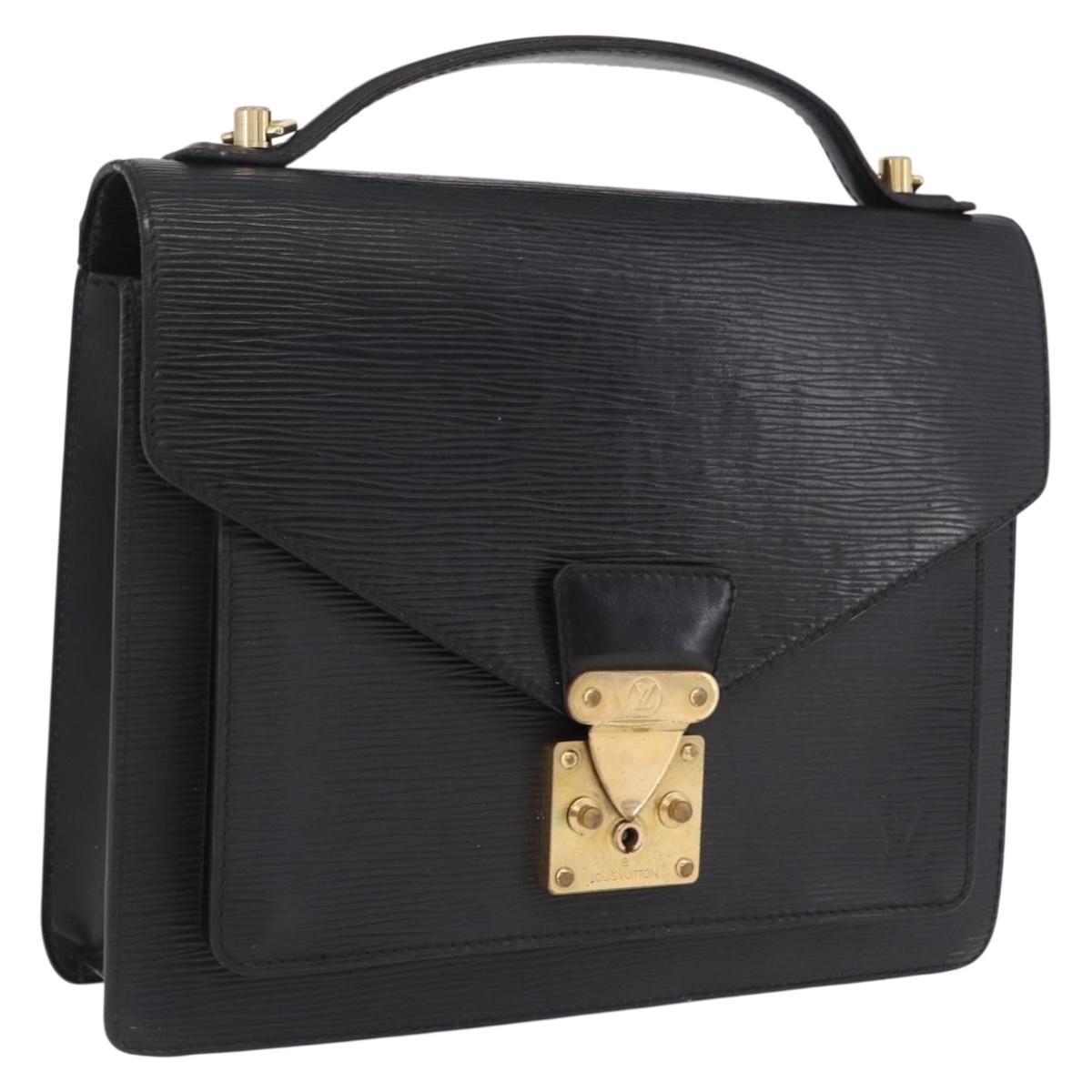 LOUIS VUITTON Epi Monceau 28 Hand Bag Black M52122 LV Auth ep16756