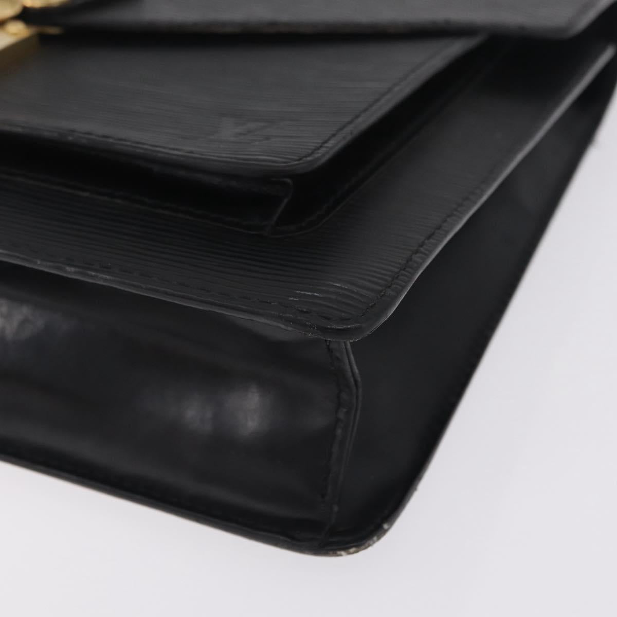 LOUIS VUITTON Epi Monceau 28 Hand Bag Black M52122 LV Auth ep16756