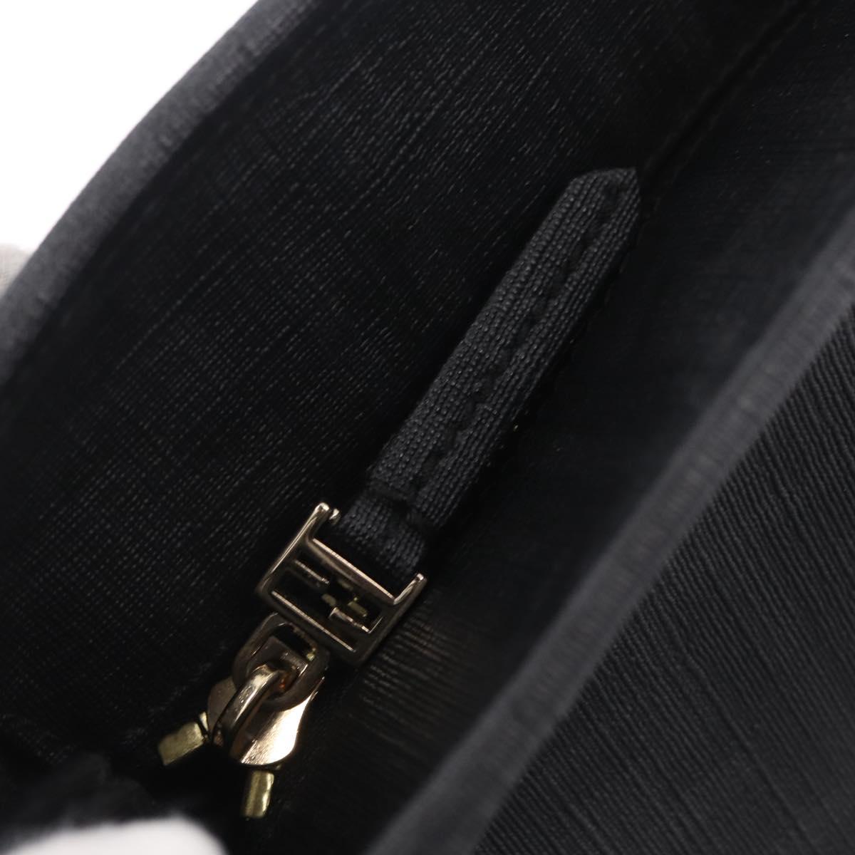 FENDI Zucca Canvas Tote Bag PVC Black Gold Auth ep16805A