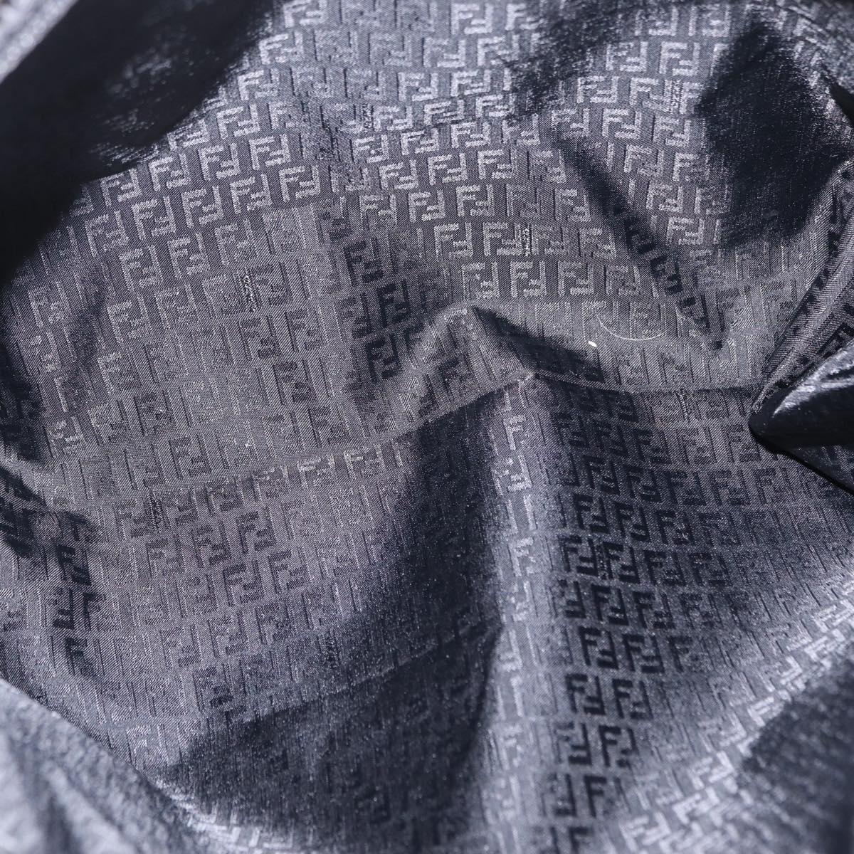 FENDI Zucca Canvas Tote Bag PVC Black Gold Auth ep16805A