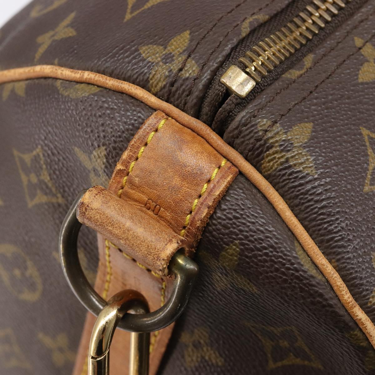 LOUIS VUITTON Monogram Keepall Bandouliere 60 Boston Bag M41412 LV Auth ep16811