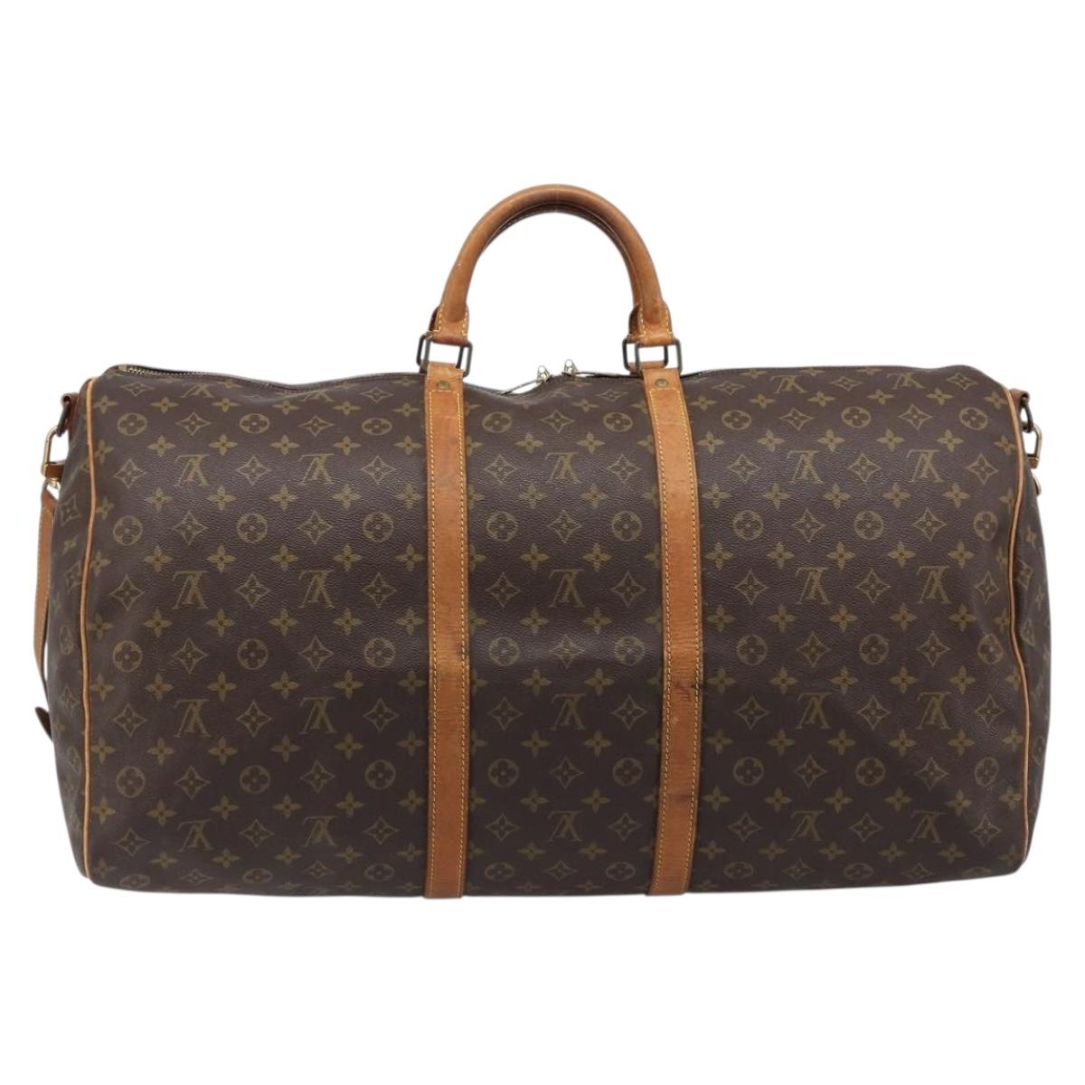 LOUIS VUITTON Monogram Keepall Bandouliere 60 Boston Bag M41412 LV Auth ep16811