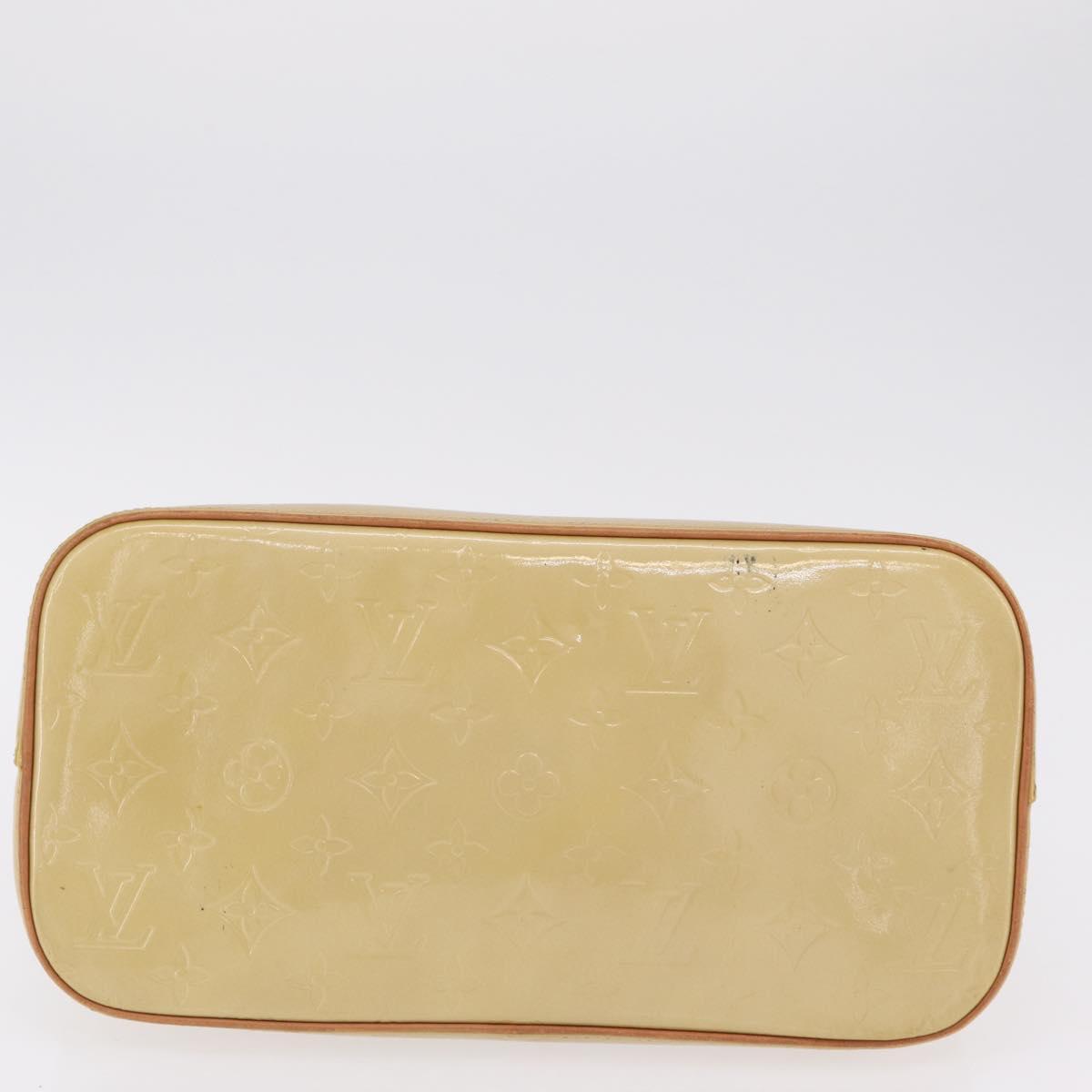 LOUIS VUITTON Monogram Vernis Houston Hand Bag Beige M91004 LV Auth ep16815
