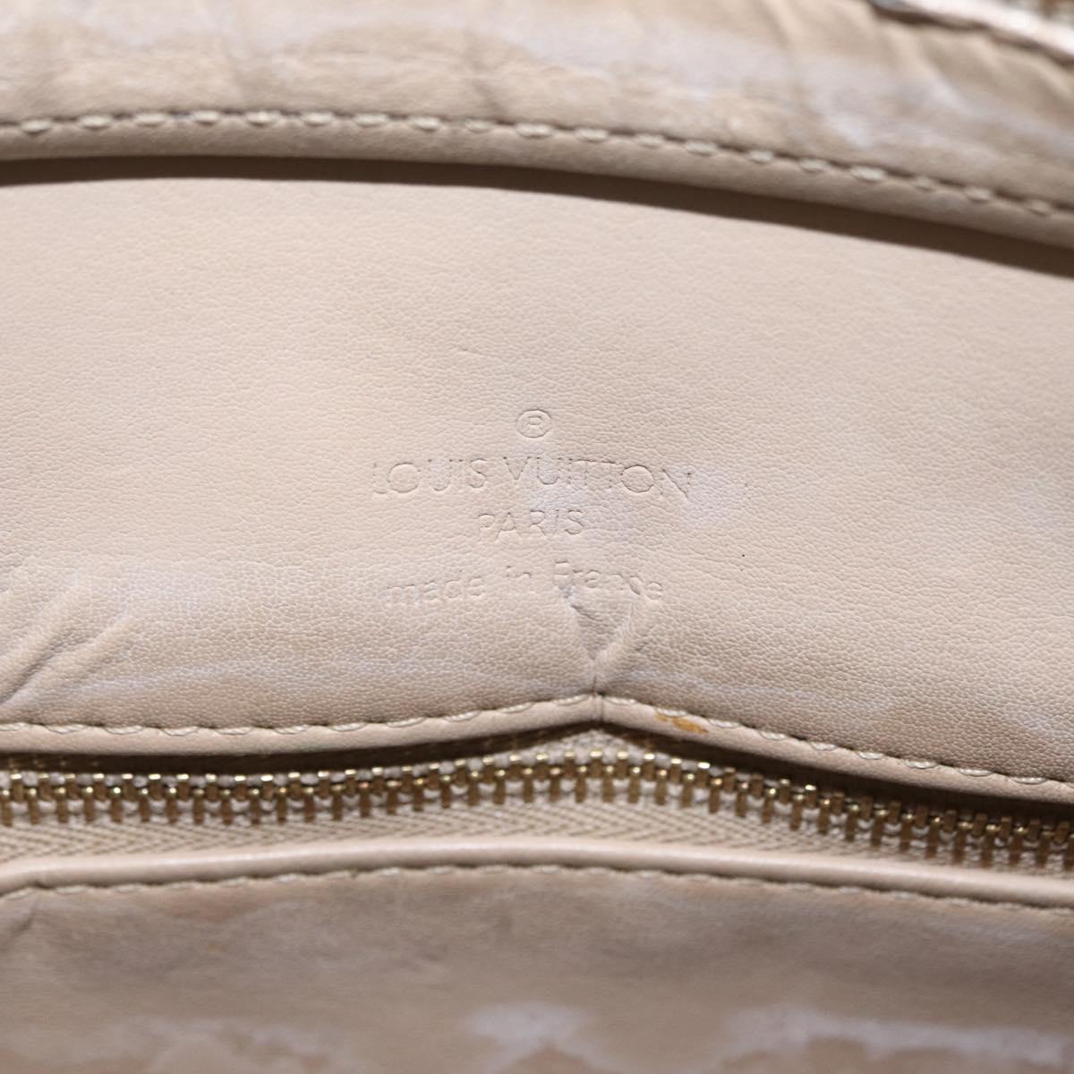 LOUIS VUITTON Monogram Vernis Houston Hand Bag Beige M91004 LV Auth ep16815