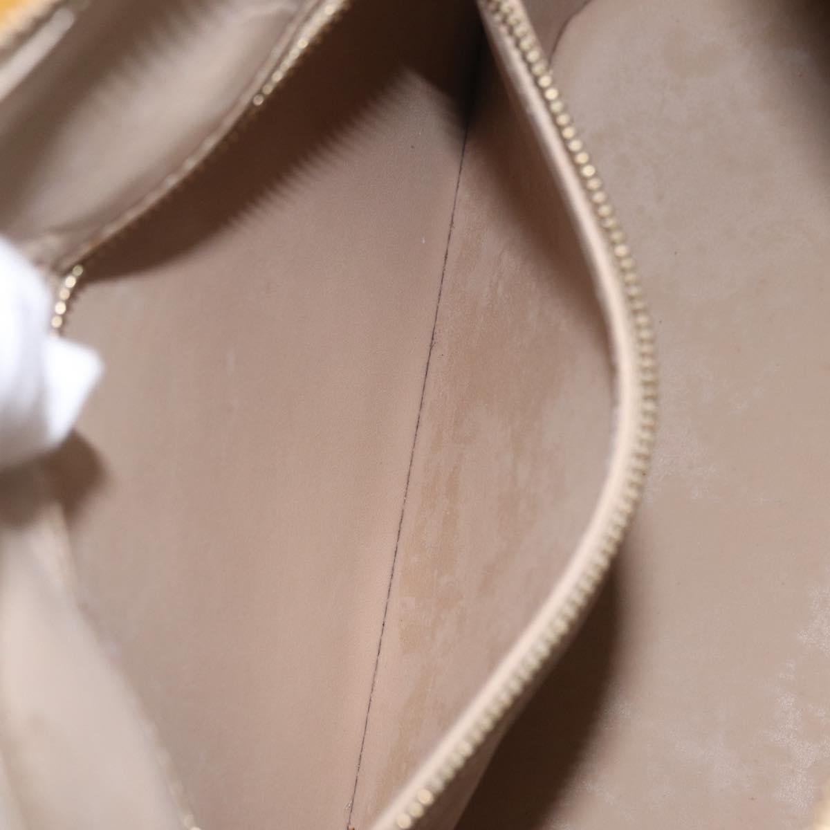 LOUIS VUITTON Monogram Vernis Houston Hand Bag Beige M91004 LV Auth ep16815