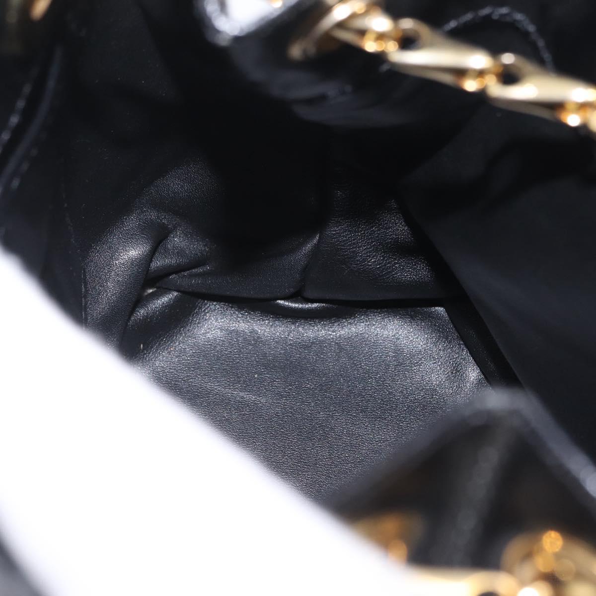 CELINE Shoulder Bag Leather Black Gold Auth ep16820V