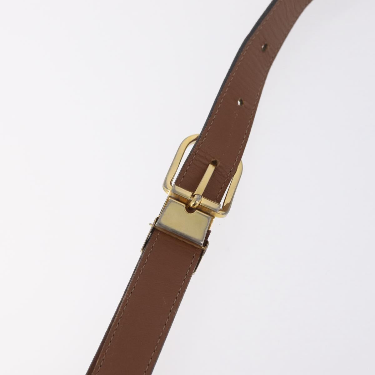 Christian Dior Honeycomb Canvas Shoulder Bag PVC Beige Gold Auth ep16823