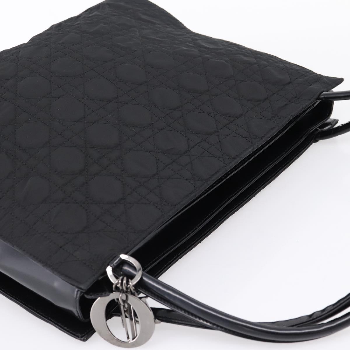 Christian Dior Canage Shoulder Bag Nylon Black Silver Auth ep16826A
