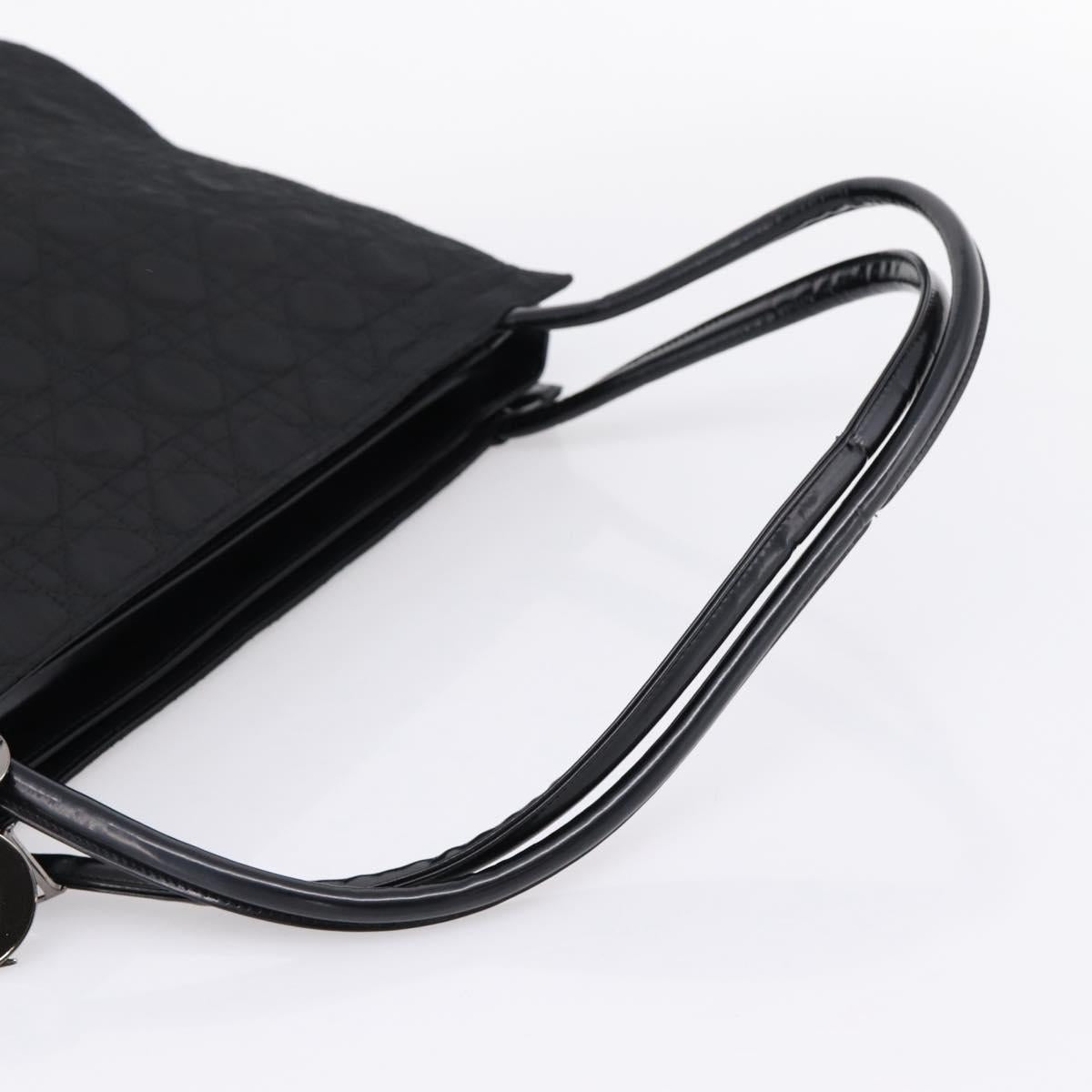 Christian Dior Canage Shoulder Bag Nylon Black Silver Auth ep16826A