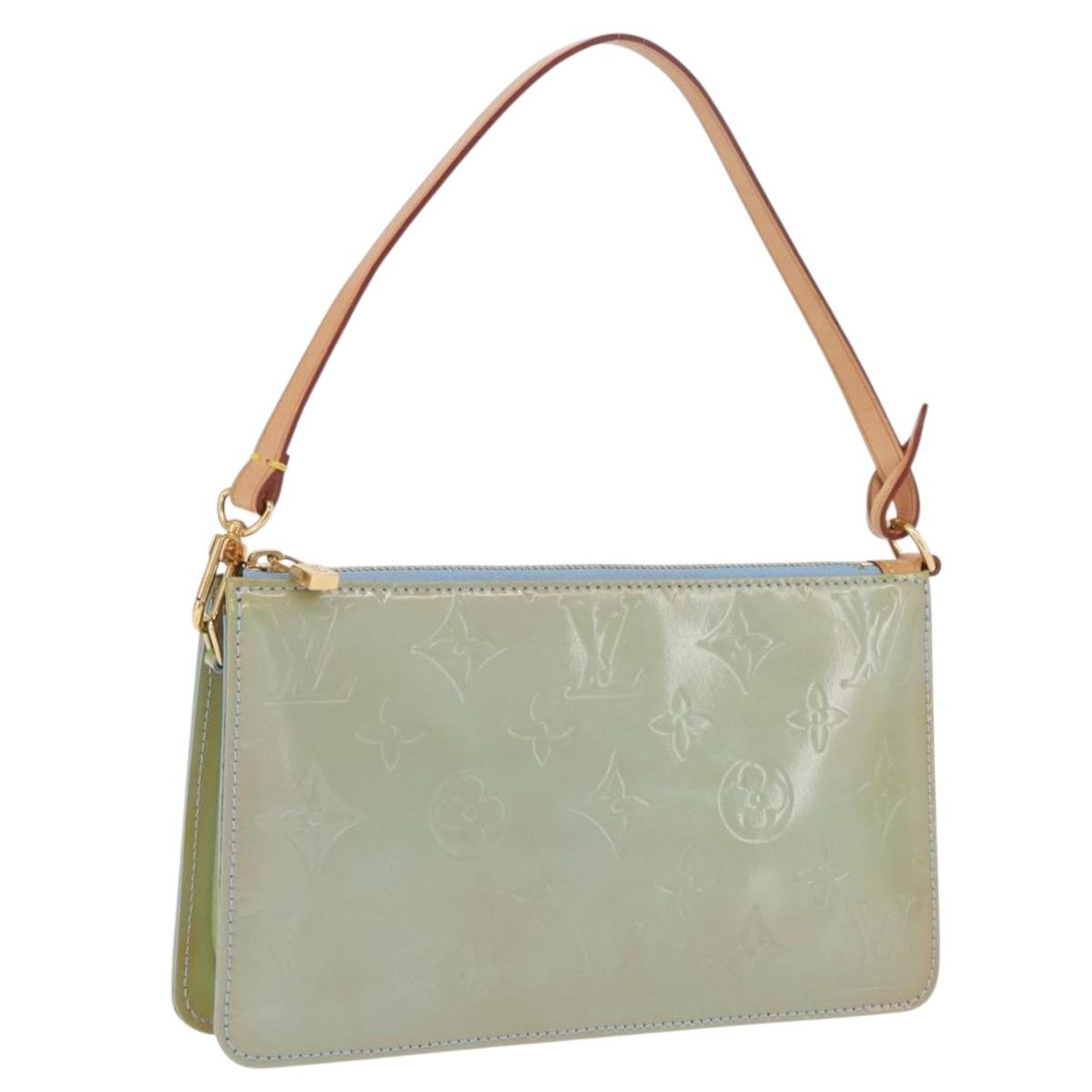 LOUIS VUITTON Monogram Vernis Lexington Pouch Baby Blue M91011 LV Auth ep16827A