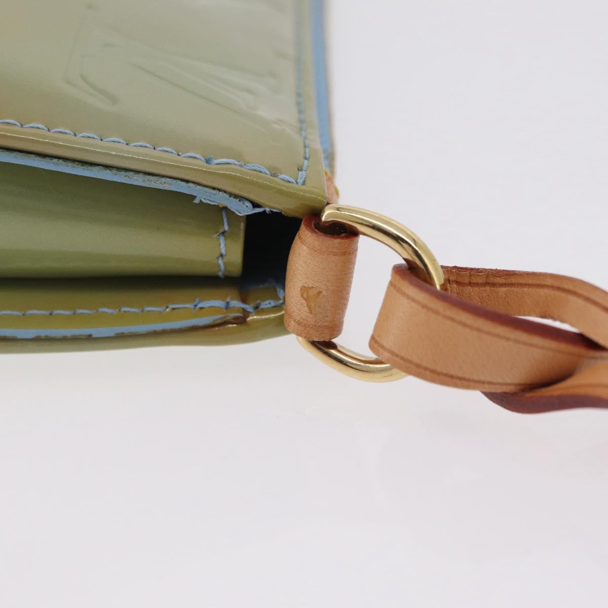 LOUIS VUITTON Monogram Vernis Lexington Pouch Baby Blue M91011 LV Auth ep16827A