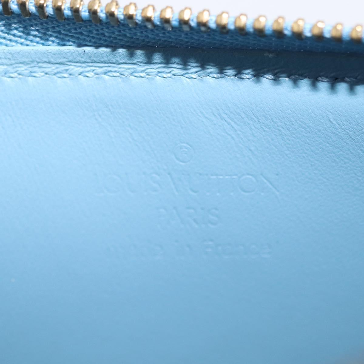 LOUIS VUITTON Monogram Vernis Lexington Pouch Baby Blue M91011 LV Auth ep16827A