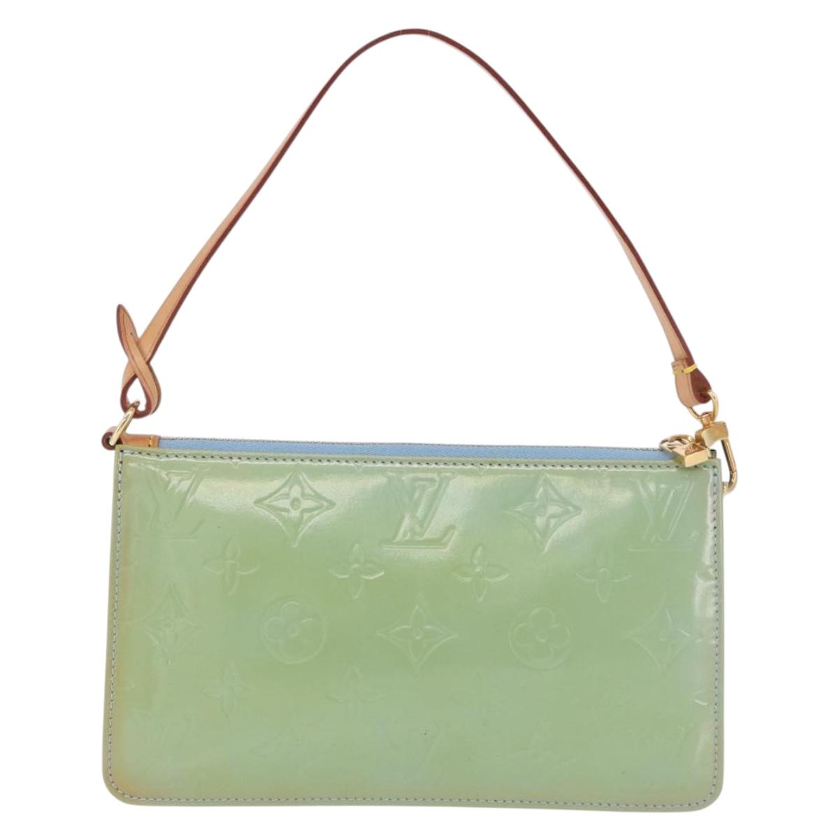 LOUIS VUITTON Monogram Vernis Lexington Pouch Baby Blue M91011 LV Auth ep16827A