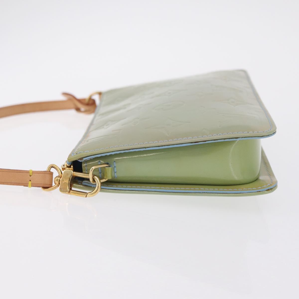 LOUIS VUITTON Monogram Vernis Lexington Pouch Baby Blue M91011 LV Auth ep16827A