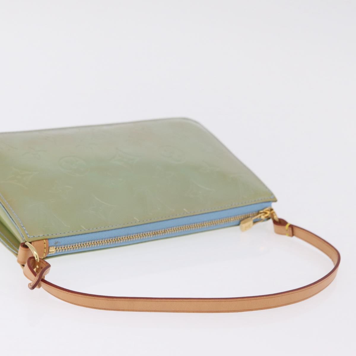 LOUIS VUITTON Monogram Vernis Lexington Pouch Baby Blue M91011 LV Auth ep16827A