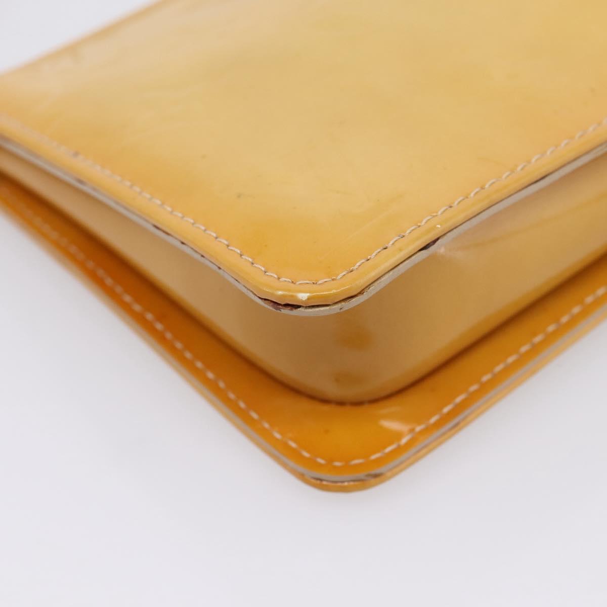 LOUIS VUITTON Monogram Vernis Lexington Pouch Beige M91010 LV Auth ep16828A