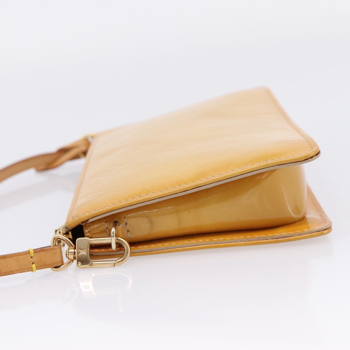 LOUIS VUITTON Monogram Vernis Lexington Pouch Beige M91010 LV Auth ep16828A