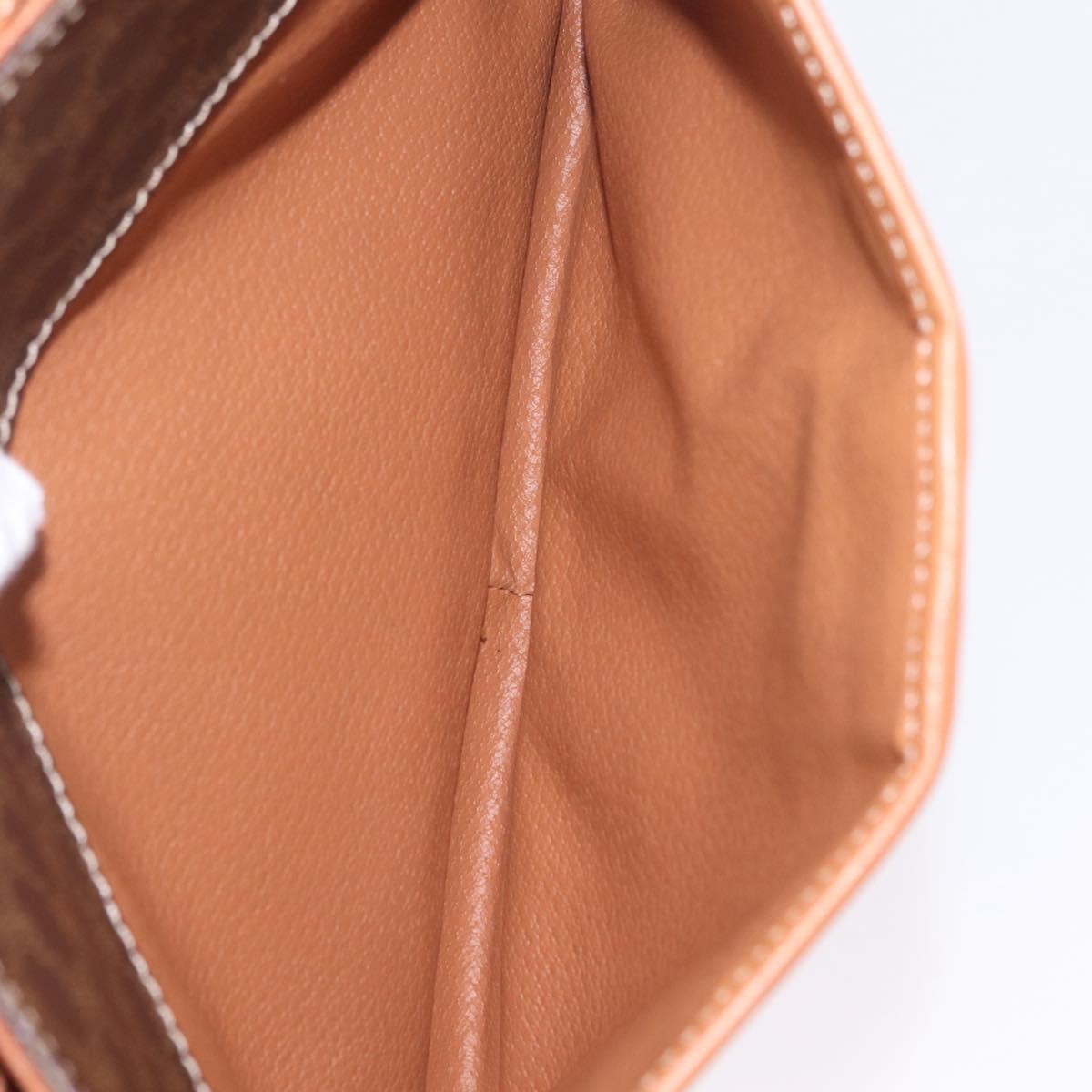 CELINE Macadam Canvas Shoulder Bag PVC Leather Brown Gold Auth ep16848A