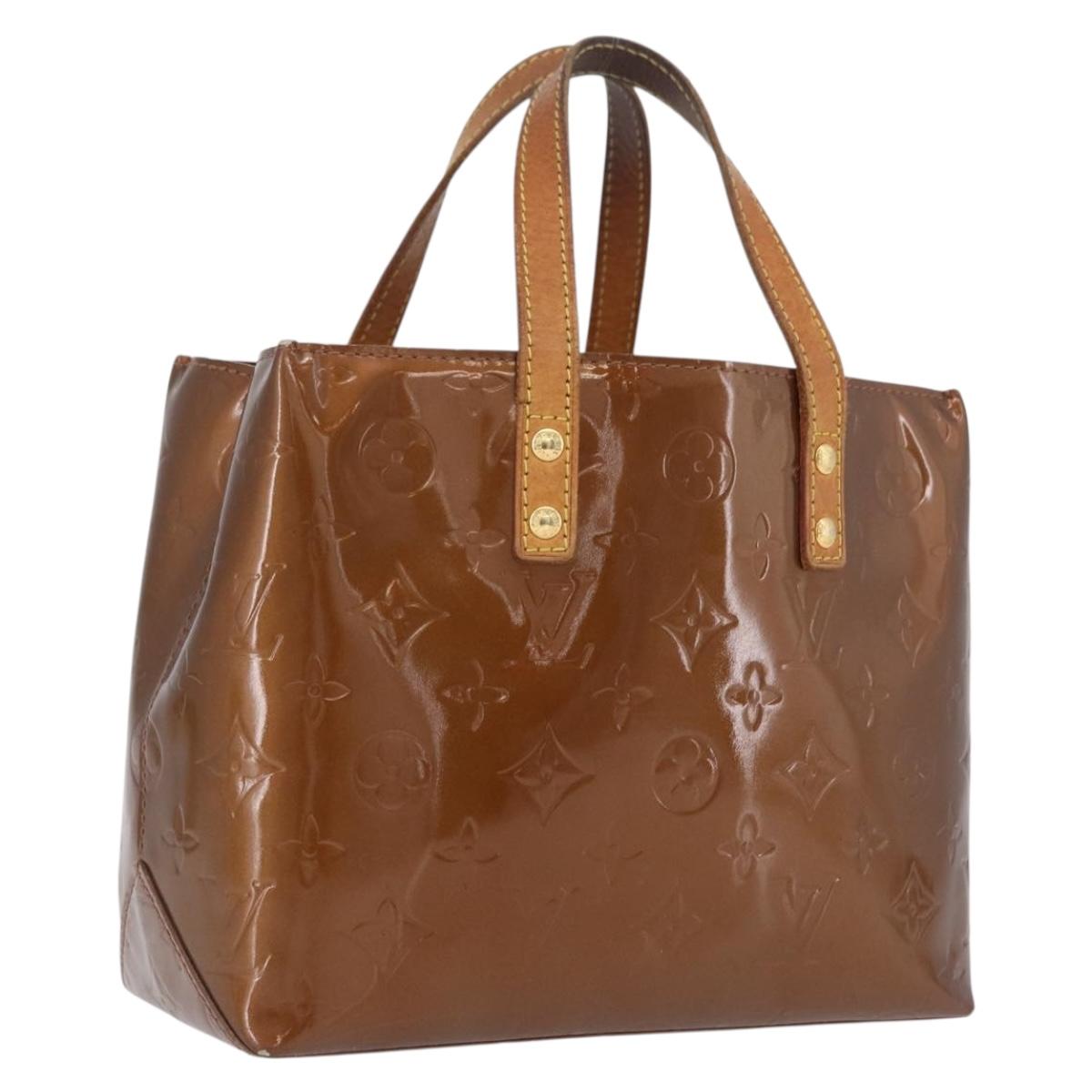 LOUIS VUITTON Monogram Vernis Reade PM Hand Bag Bronze M91146 LV Auth ep16851
