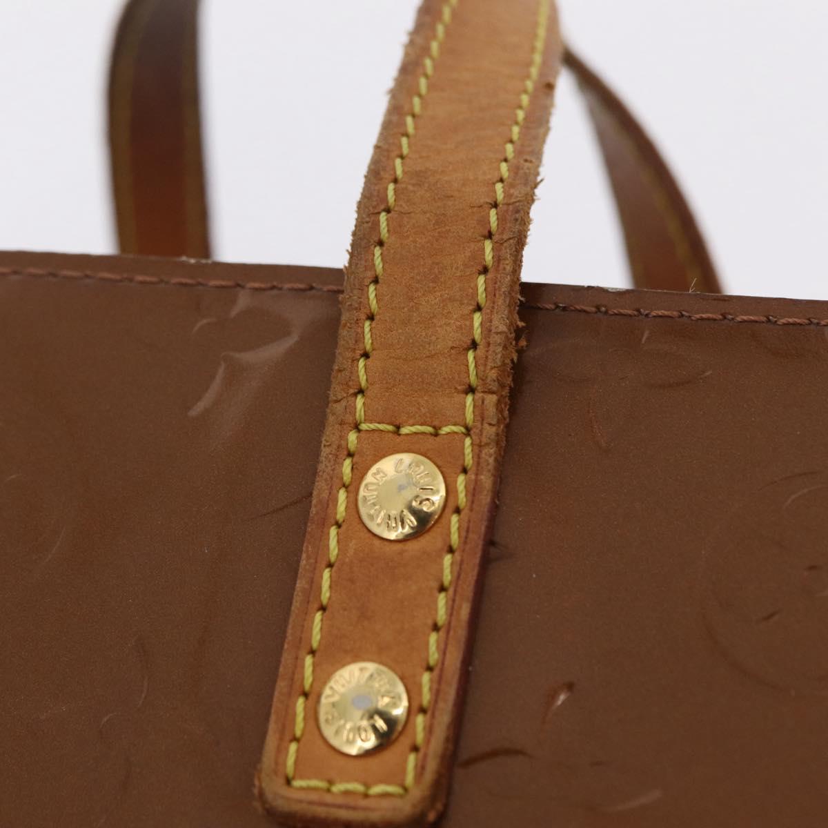 LOUIS VUITTON Monogram Vernis Reade PM Hand Bag Bronze M91146 LV Auth ep16851
