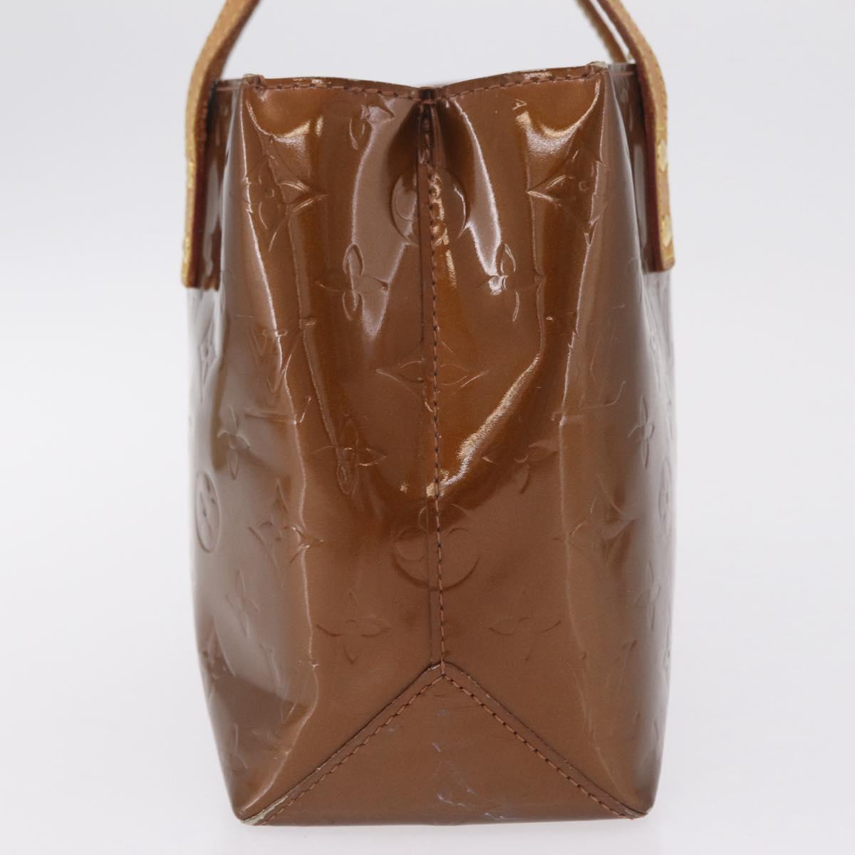 LOUIS VUITTON Monogram Vernis Reade PM Hand Bag Bronze M91146 LV Auth ep16851