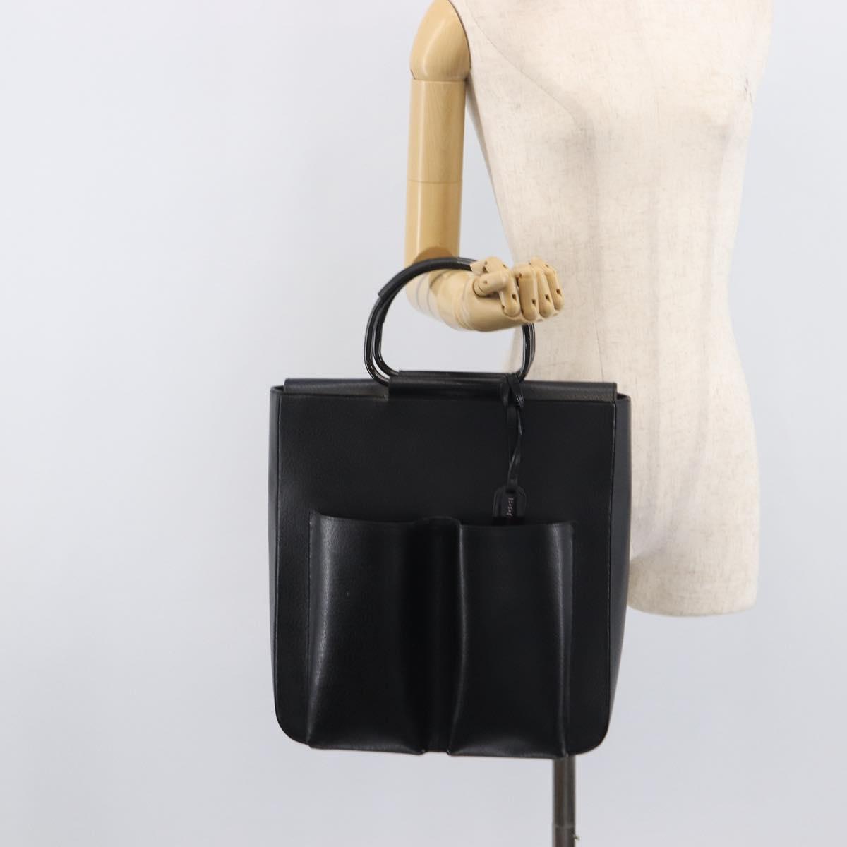 GUCCI Hand Bag Leather Black 002 1118 0462 Auth ep16869