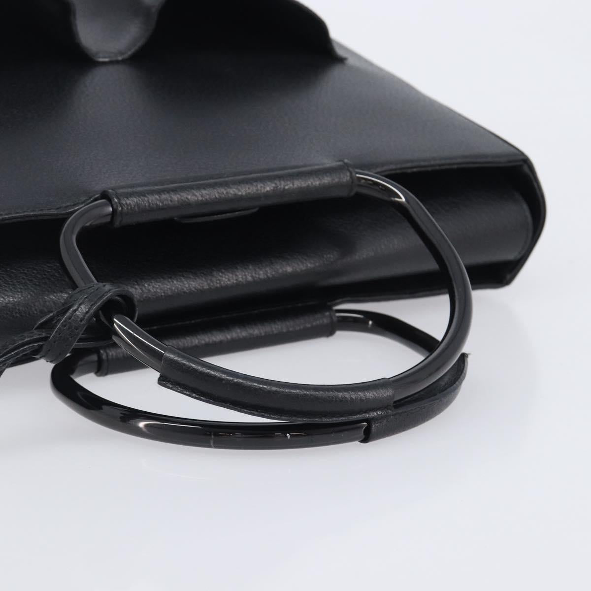 GUCCI Hand Bag Leather Black 002 1118 0462 Auth ep16869