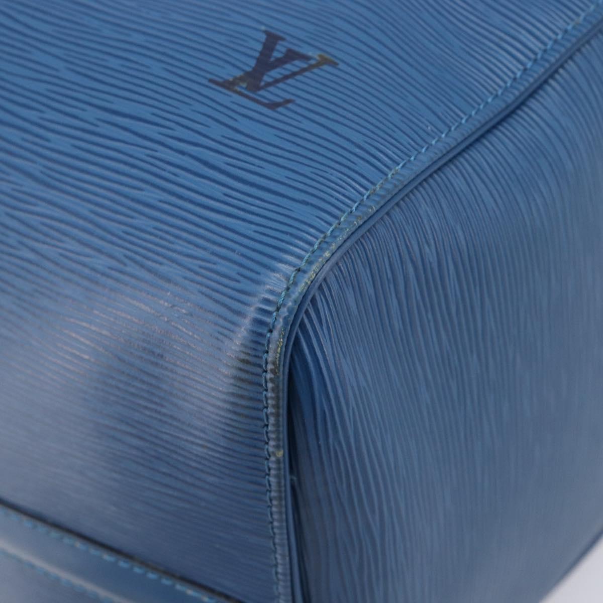 LOUIS VUITTON Epi Keepall 50 Boston Bag Blue M42965 LV Auth ep16874V