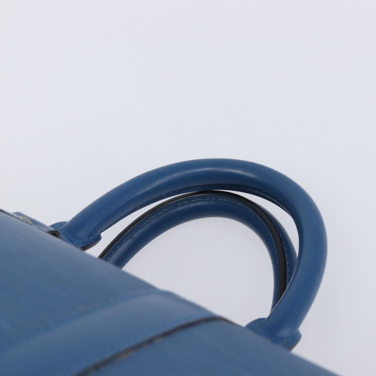 LOUIS VUITTON Epi Keepall 50 Boston Bag Blue M42965 LV Auth ep16874V