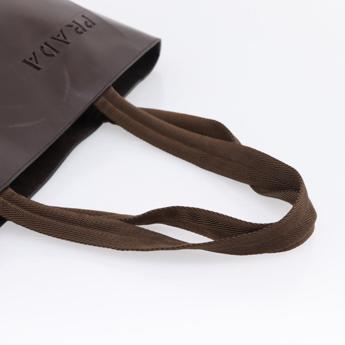 PRADA Tote Bag Leather Brown Auth ep16886