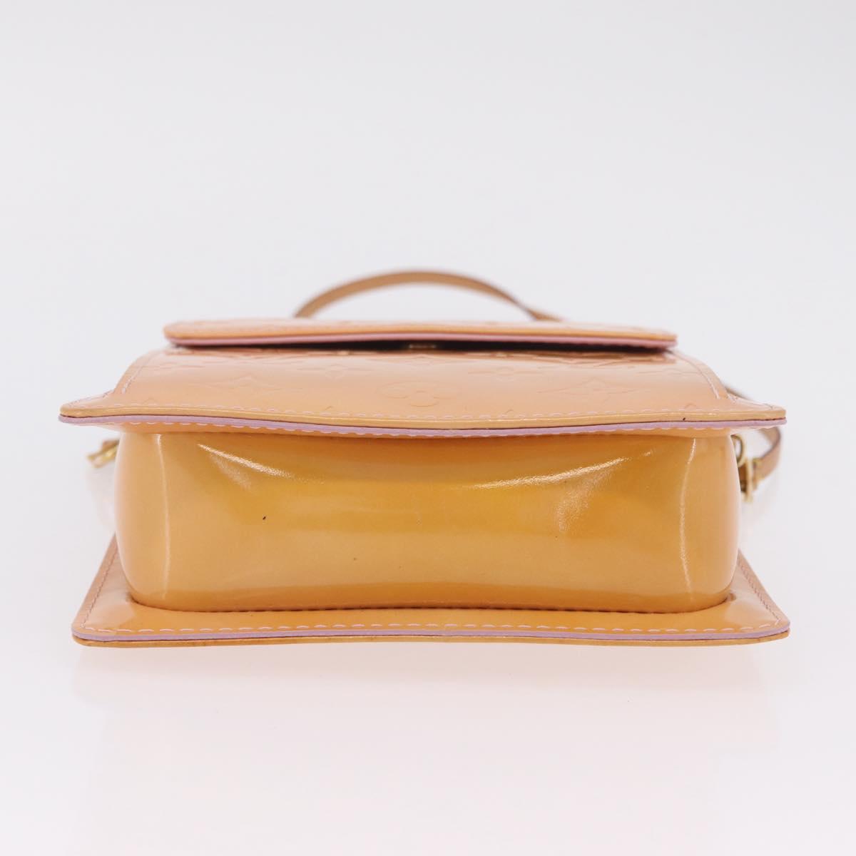LOUIS VUITTON Vernis Motto Pouch Marshmallow Pink M91312 LV Auth ep16896A