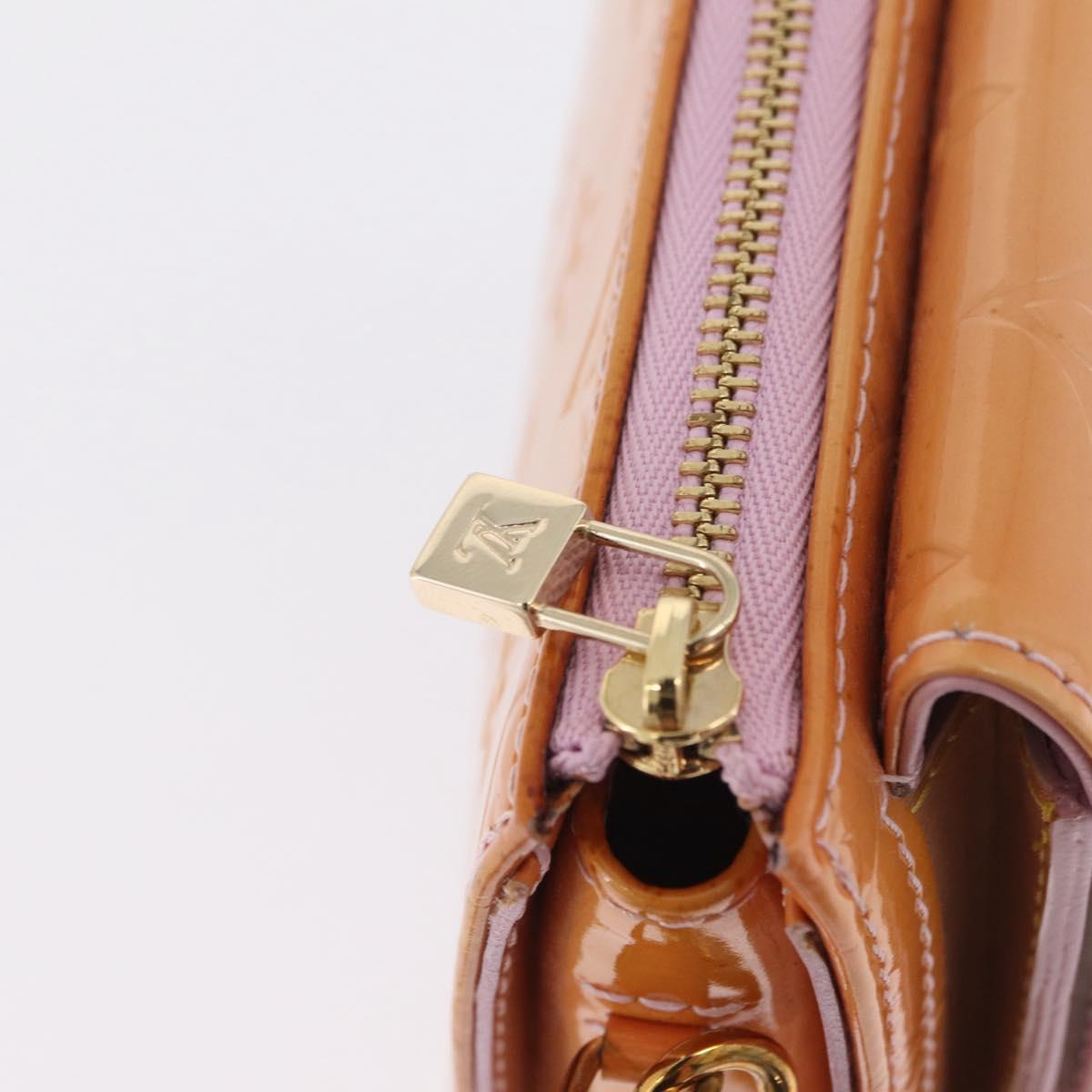 LOUIS VUITTON Vernis Motto Pouch Marshmallow Pink M91312 LV Auth ep16896A