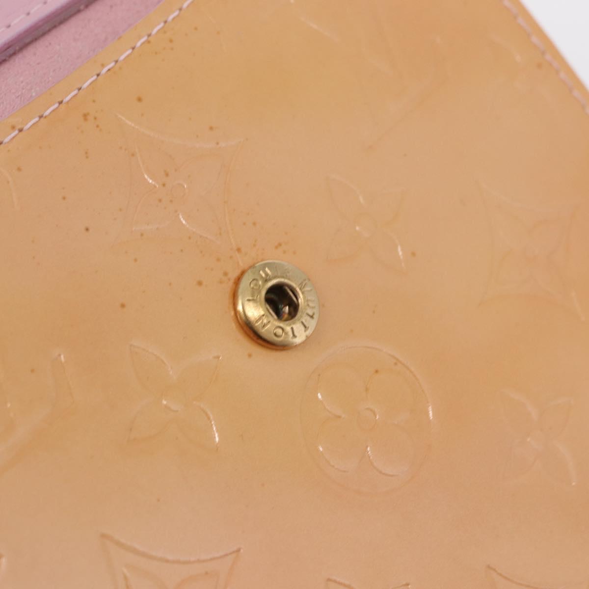 LOUIS VUITTON Vernis Motto Pouch Marshmallow Pink M91312 LV Auth ep16896A