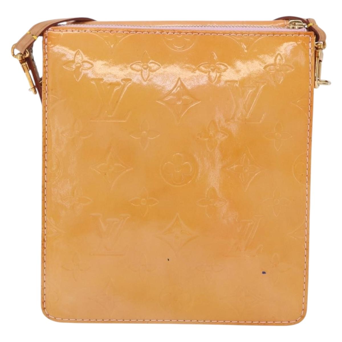 LOUIS VUITTON Vernis Motto Pouch Marshmallow Pink M91312 LV Auth ep16896A