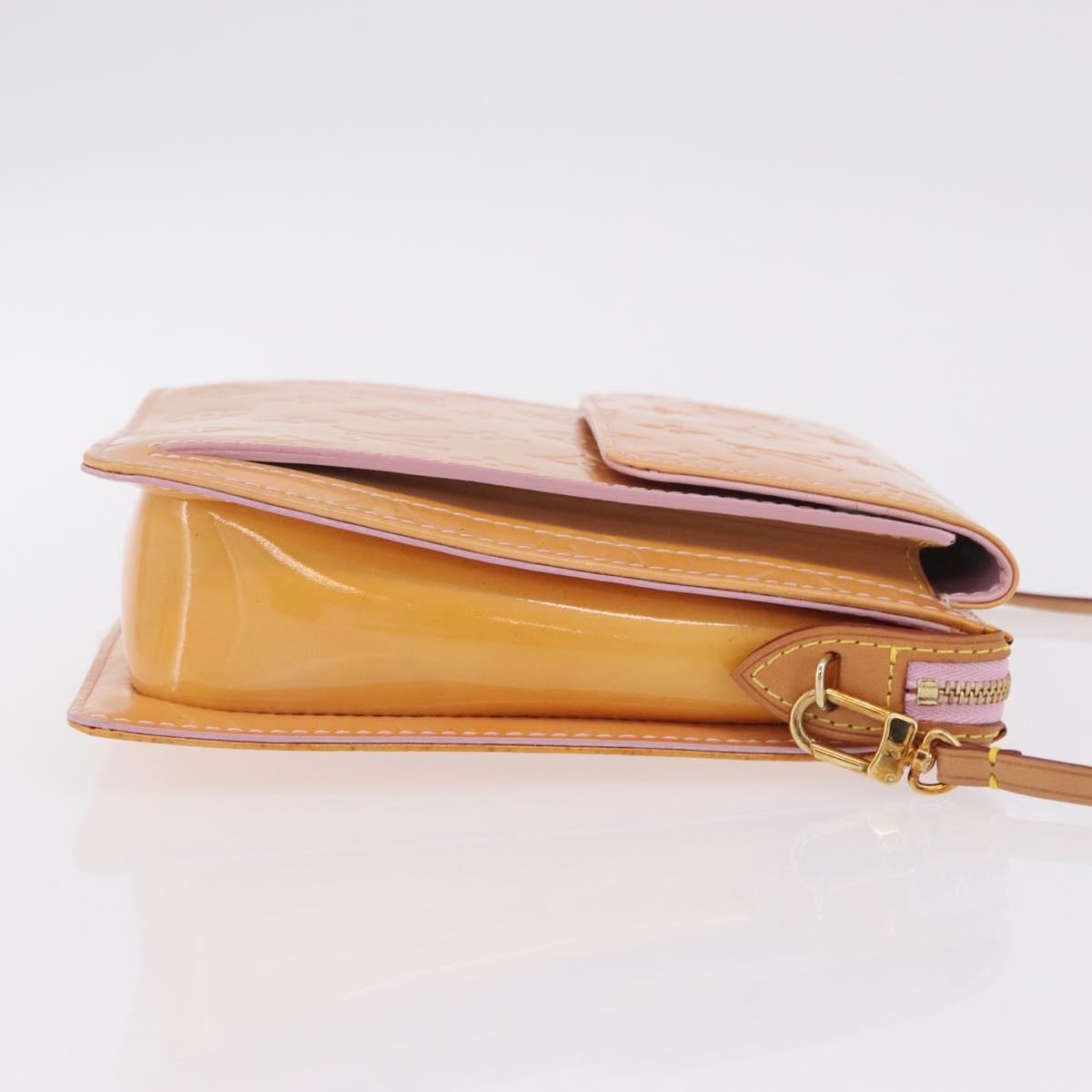 LOUIS VUITTON Vernis Motto Pouch Marshmallow Pink M91312 LV Auth ep16896A