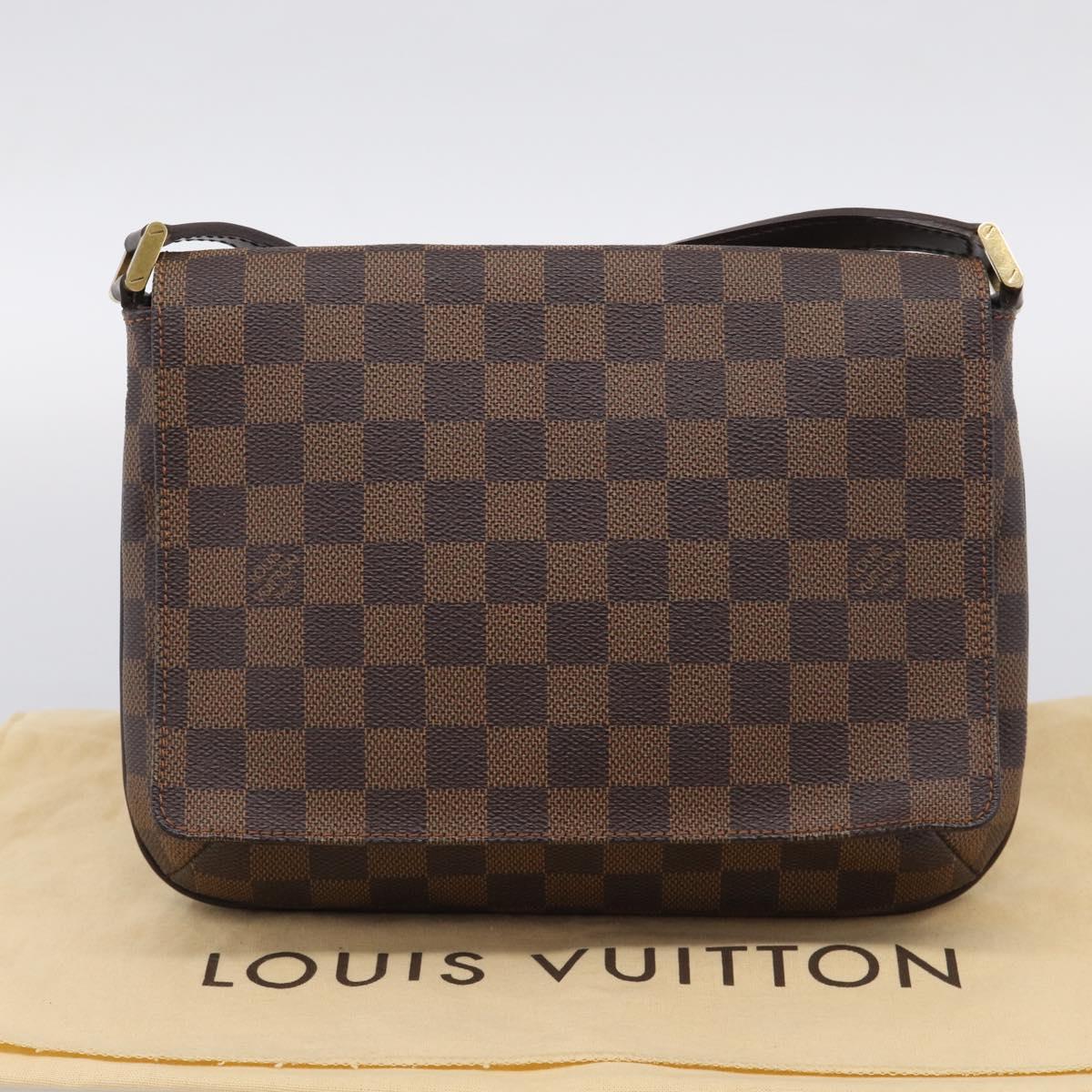 LOUIS VUITTON Damier Ebene Musette Tango Short Shoulder Bag N51255 Auth ep16930V