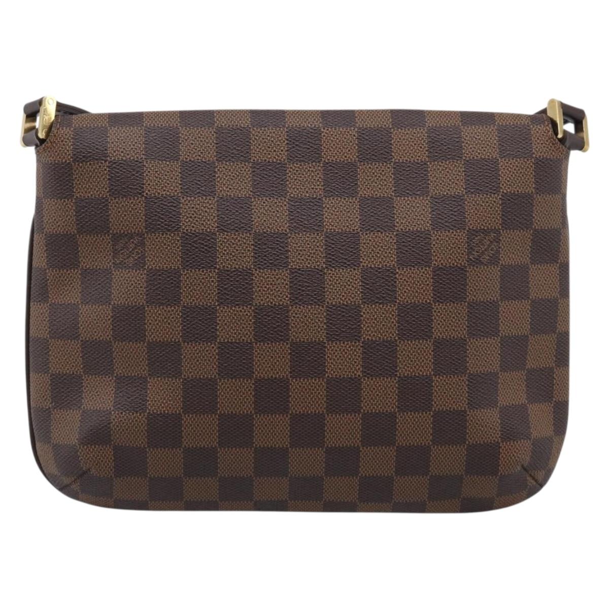 LOUIS VUITTON Damier Ebene Musette Tango Short Shoulder Bag N51255 Auth ep16930V