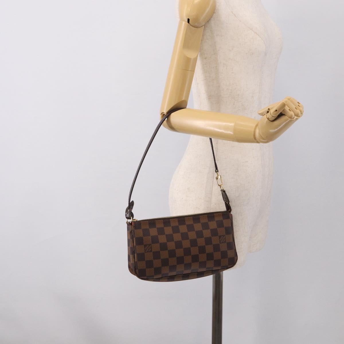 LOUIS VUITTON Damier Ebene Pochette Accessoires Pouch N41206 LV Auth ep16931V