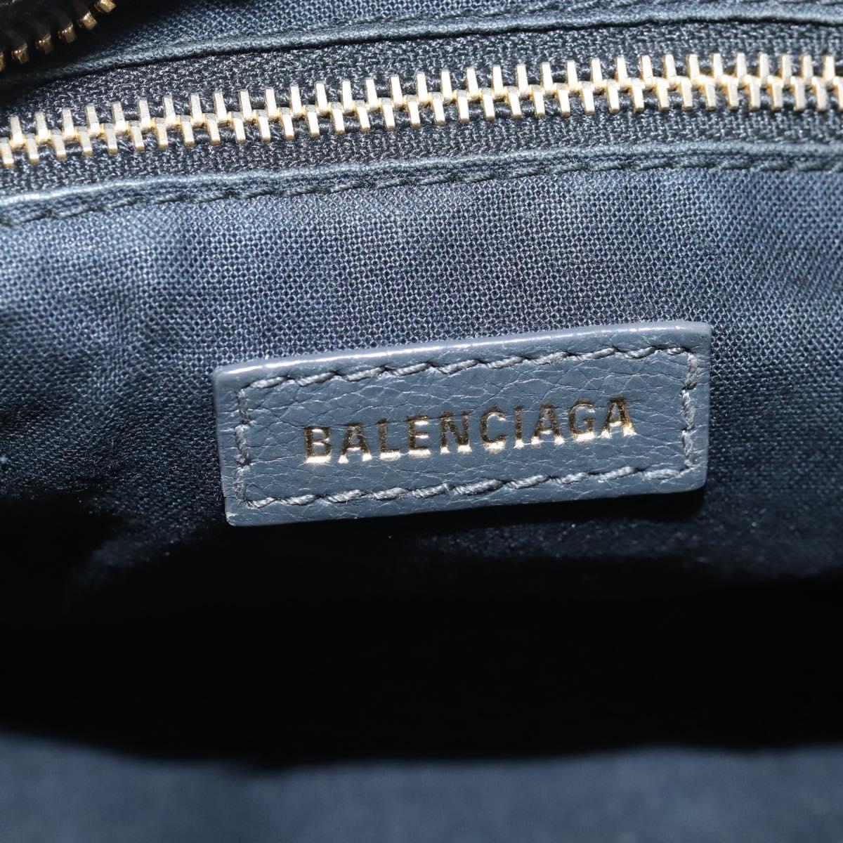 Balenciaga Classic Mini City Hand Bag Leather Gold Gray 300295 Auth ep16932M