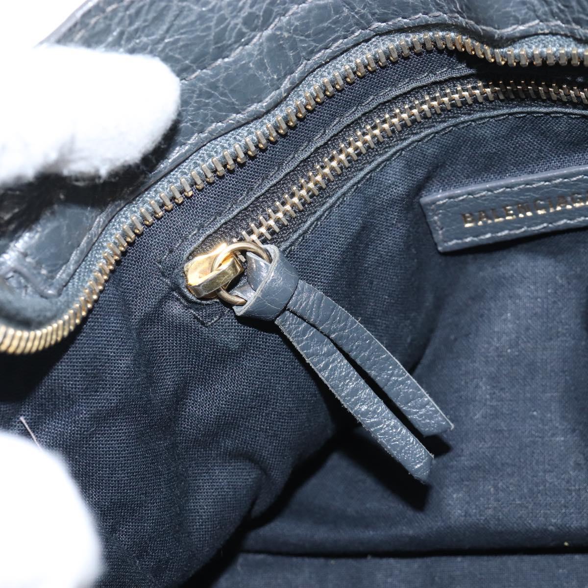 Balenciaga Classic Mini City Hand Bag Leather Gold Gray 300295 Auth ep16932M