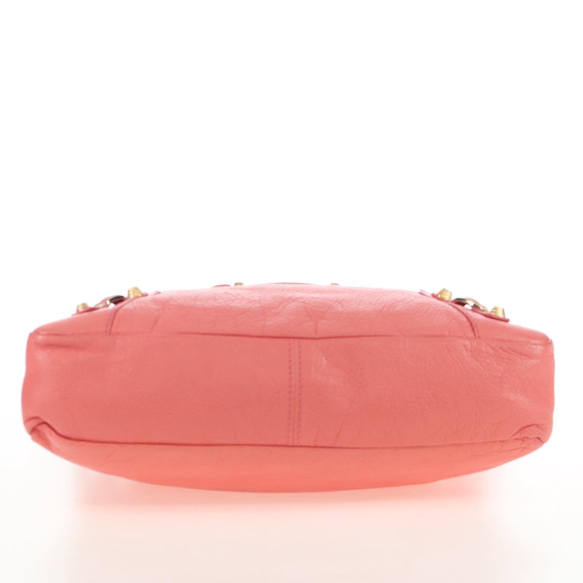 Balenciaga The Giant Town Hand Bag Leather 2way Pink Gold 285434 Auth ep16933M