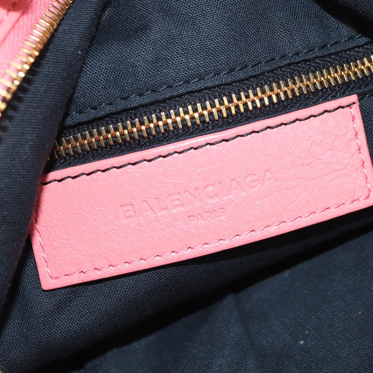 Balenciaga The Giant Town Hand Bag Leather 2way Pink Gold 285434 Auth ep16933M